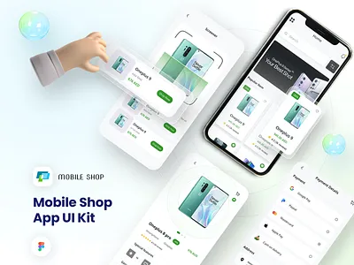 Mobile Shop - Premium Ecommerce App UI Kit animation app design electronic shopping graphic design ui
