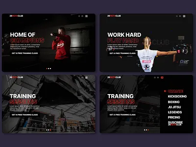 Minisite - 26FightClub app branding design figma graphic design heroimage landing minisite slider ui user interface uxdesign web website