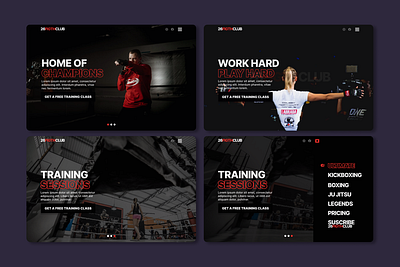 Minisite - 26FightClub app branding design figma graphic design heroimage landing minisite slider ui user interface uxdesign web website