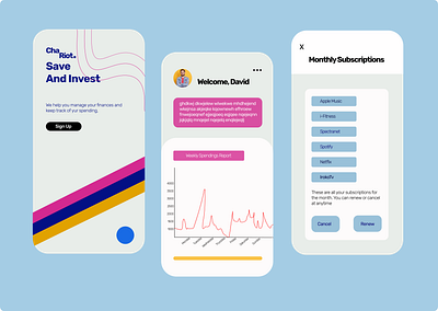 Finance App branding finance app illustration typography ui user experience user interface ux