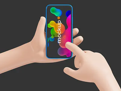 Smartphone Mockup stylized hand mockup