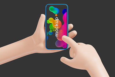 Smartphone Mockup stylized hand mockup