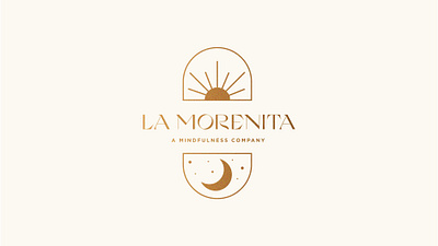 La Morenita badge branding design foil gold lockup logo mindfulness texture type typography vector