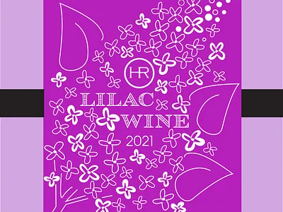 HR Lilac Wine Label albanynewyork graphicdesign illustration illustrator labeldesign lilacs productlabel purple vector wineindustry