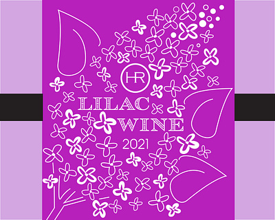 HR Lilac Wine Label albanynewyork graphicdesign illustration illustrator labeldesign lilacs productlabel purple vector wineindustry