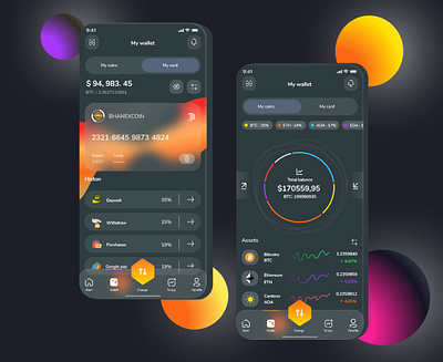 Cripto Wallet App pro product design uidesign uiuxdesign ux uxdesign uxresearch