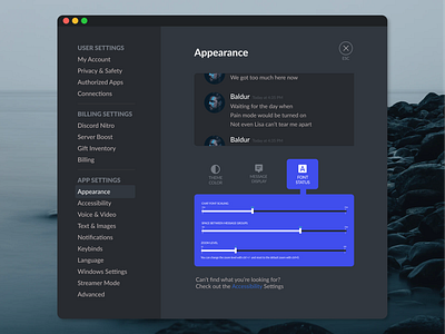 Daily UI 007 – Settings 007 dailyui dailyui007 dailyuichallenge desktop discord settings ux