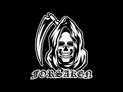 merch design for "forsaken" apparel design branding graphicdesign illustration merchandise merchandise design vector