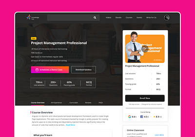 Course Details Page course details education minimal study ui ux