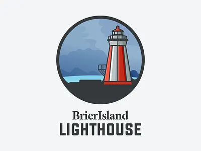 lighthouse animation branding design flat illustration lighthouse logo typography ui ux vector