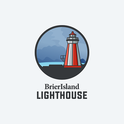 lighthouse animation branding design flat illustration lighthouse logo typography ui ux vector