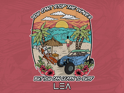 LEA "merch" beach concept apparel design design graphicdesign illustration merchandise merchandise design vector