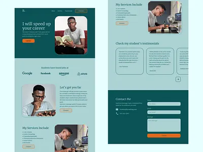 Career Coach website career coach design personal coach ui uiux ux web design