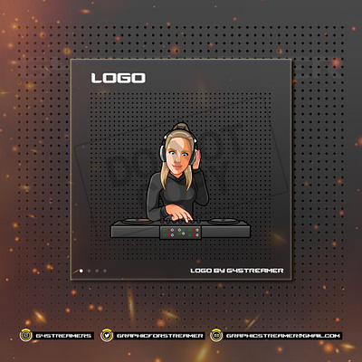 DJ GIRL art cartoon cartoon logo design dj girl dj music gamers gaming logo graphicdesign illustration logo logo design logo designer logo gaming logo ideas logo inspiration mascot mascot design vector art