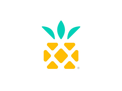 Pineapplebox®️ box brand branding concept icon illustration logo logo design logomark mark minimal minimalist nature logo pineapple simple startup symbol vector