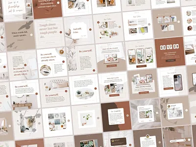 Instagram template Canva - Customizable Minimum Posts canva canva template graphic design insta post template instagram template