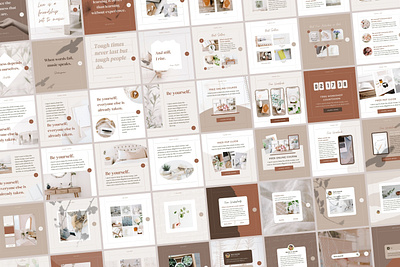 Instagram template Canva - Customizable Minimum Posts canva canva template graphic design insta post template instagram template