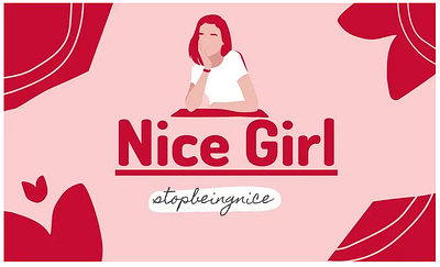 Nice Girl branding business logo logo design concept minimalist logo modern logo poster