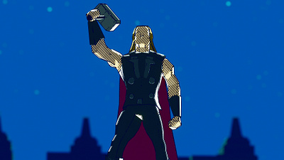 Thor- Low poly + Comic Style 3d art cgi design illustration motion design motion graph