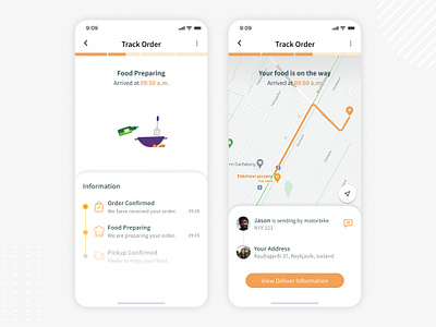 Food Order App-Tracking Order Mockup