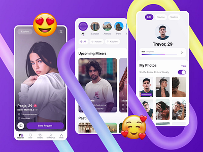 UrbanMatch: Where Modern India Finds Love ❤️🔥 app branding daily dailyui dating datingapp design flat match matchmaker tinder ui ux uxdesign