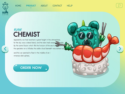 Chemist Sushi character creative cute design designer direction graphic designer icon illustration mobile retouching web design