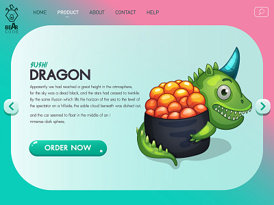 Dragon Sushi creative cute design designer direction graphic designer illustration mobile retouching web design