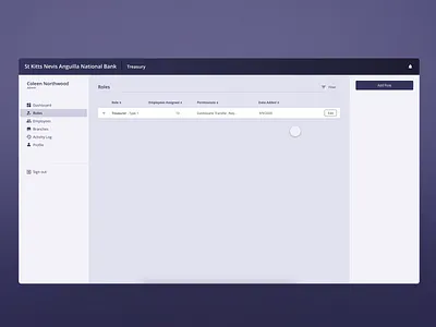 Role Manager admin adobe adobexd aftereffects animation banking clean design flow list view ui user ux xd