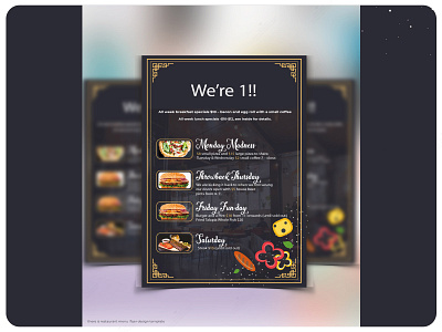 Restaurant Menu design a4 flyer brochure design company profile flyer design flyer template graphic design motion graphics poster design ui ux