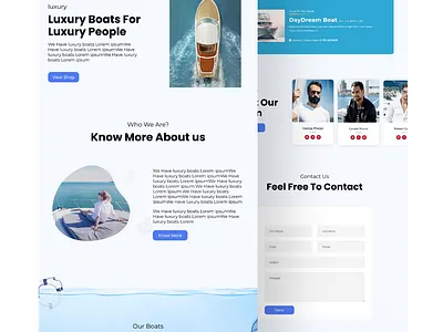 Luxury Boats Rental Web Design design minimal ui ux web