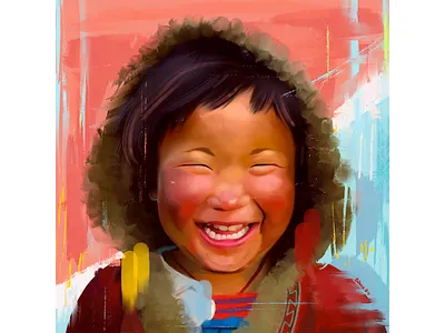 Laughing Child Painting