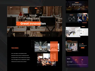 Website Design- Landing page agency branding dark ui design landing page landing page design portfolio ui design web design website website design