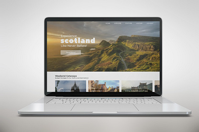 Landing page for Scotland Tourism dailyui dailyuichallenge uidesign