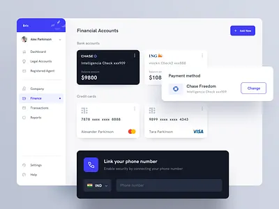 Finance Dashboard banking credit card dashboard finance fintech minimal payment transaction ui uiux ux web