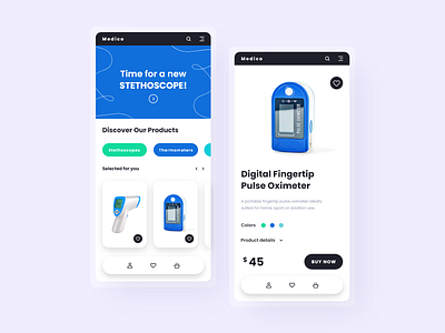 Medico - e-commerce for medical devices app design ecommerce health health care interface design medical app medical design medical device mobile mobile design onlineshop ui ui design ux