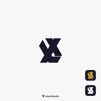 XXL logo app branding design flat icon illustration logo monogram ui ux vector