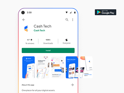 Cash Tech App Store & Google Play Screenshots 📱 android mockup app screens app store app store screenshots appstore clay google play screenshots google play store googleplay graphicdesign screenshot screenshots