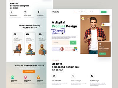 Agency Landing page Design home page home page design homepage design interface landing page landing page design mrstudio ui design web webdesign website website design