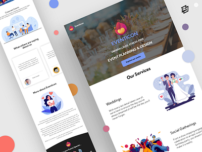 Eventicon graphic design website design
