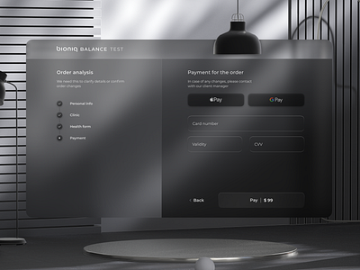 Bioniq Balance Test - Order Checkout bioniq blur card checkout checkout form credit card ecommerce form form field interface payment platinum product shop steps web webshop