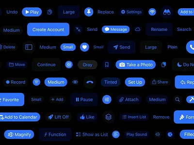 iOS 15 Buttons UI Kit button kit buttons ios ios 15 kit ios buttons ios15 ui ui kit