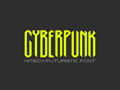 Cyberpunk Font condensed science