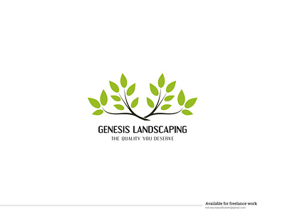 Genesis Landscaping Logo Design branding branding design company brand logo company logo floral logo flower logo design flower logo design luxury graphic design logo logo design logo identity luxury logo mahabub alom masud premium logo design typography