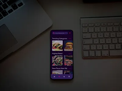 Delivr Search Page app color delivery design food motion graphics pho phone ui ux vector website
