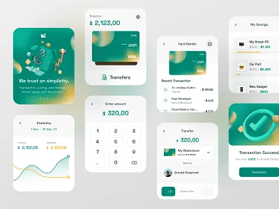 Simple Banking WatchOS App 3d bank fireart fireart studio transactions ui ux watchos