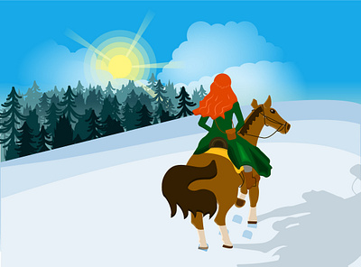 Book illustration "Anne of Avonlea" anne of avonlea anne of green gables graphic design illustration winter