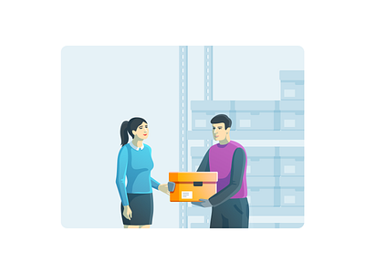 Document Storage Illustration archive document illustration man pixel perfect storage woma worker