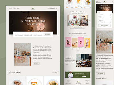 Restaurant Landing Page - Salty Squid delivery services design food food and drink food delivery website mobile app nasim product redesign restaurant restaurant landing page restaurant website shef social app ui ux web website