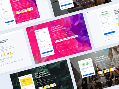 GrowthMentor UI Sign Up Screens growth onboarding sigh up web web design