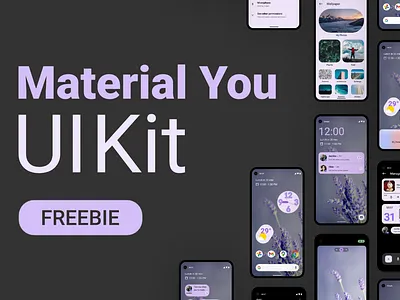 Google Material You (Android 12) - UI Kit adobe adobexd design designresource freebie google material design material you ui kit